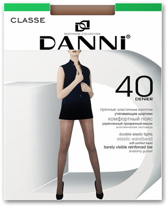 Изображение Женские колготки DANNI Classe maxi 40 загар